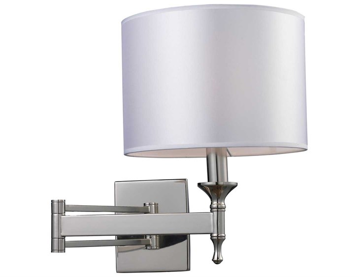Elk Lighting Pembroke Polished Nickel Swing Wall Sconce Ek101601 Elk Lighting Pembroke Polished Nickel