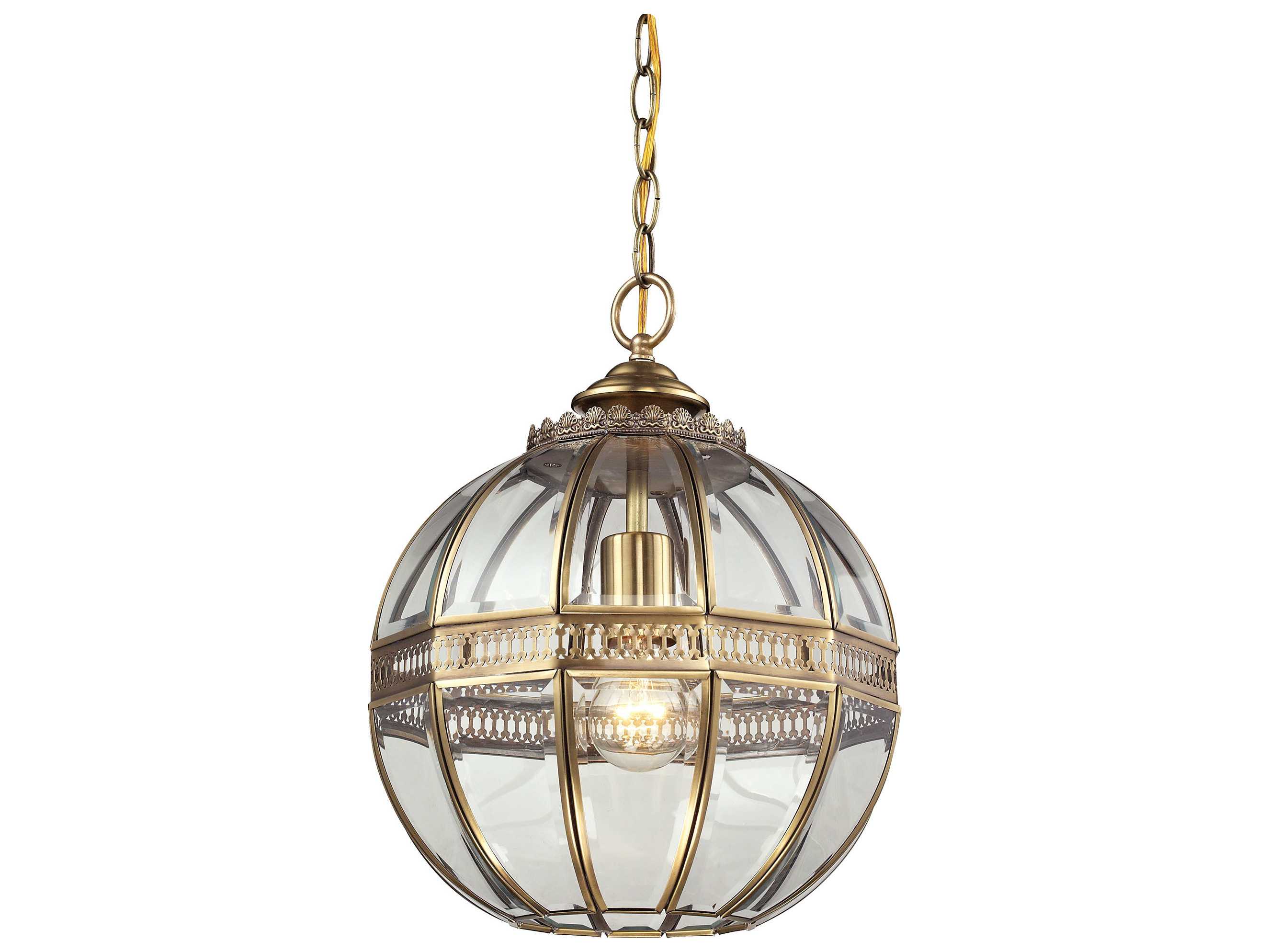 Elk Lighting Randolph Brushed Brass 12'' Wide Pendant | EK220201