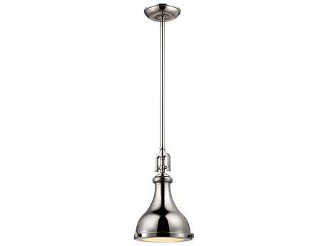 Elk Home Rutherford 1-Light Polished Nickel Bell Pendant