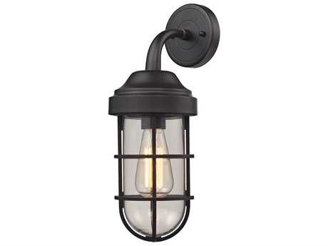 Elk Home Seaport 1-Light Oil Rubbed Bronze Glass Wall Sconce