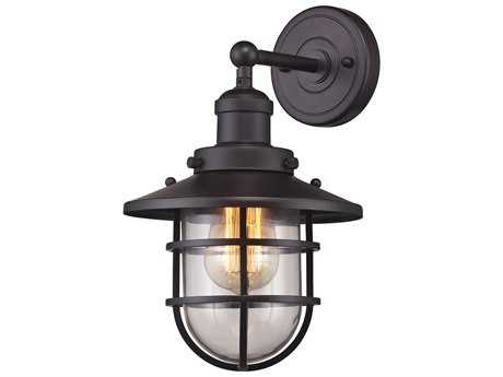 Elk Home Seaport 1-Light Oil Rubbed Bronze Glass Wall Sconce