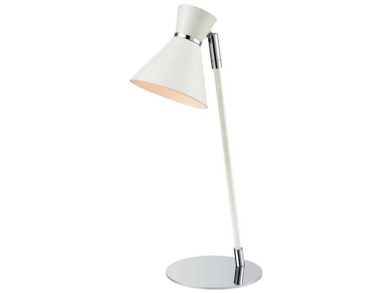 Elk Lighting Snow Angel White Chrome Desk Lamp D3788