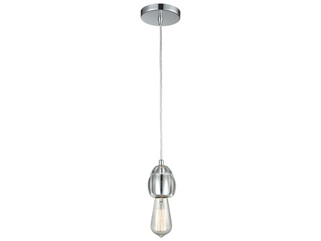 Elk Home Socketholder 1-Light Polished Chrome Clear Glass Mini Pendant