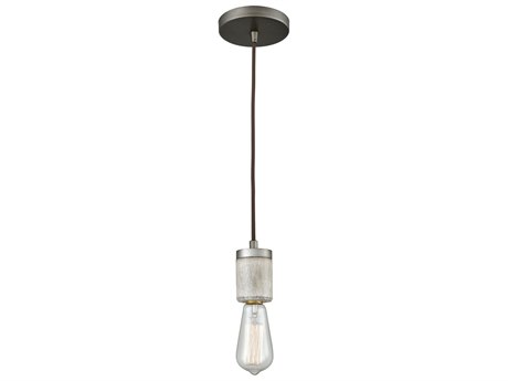 Elk Home Socketholder 1-Light Weathered Zinc Gray Mini Pendant