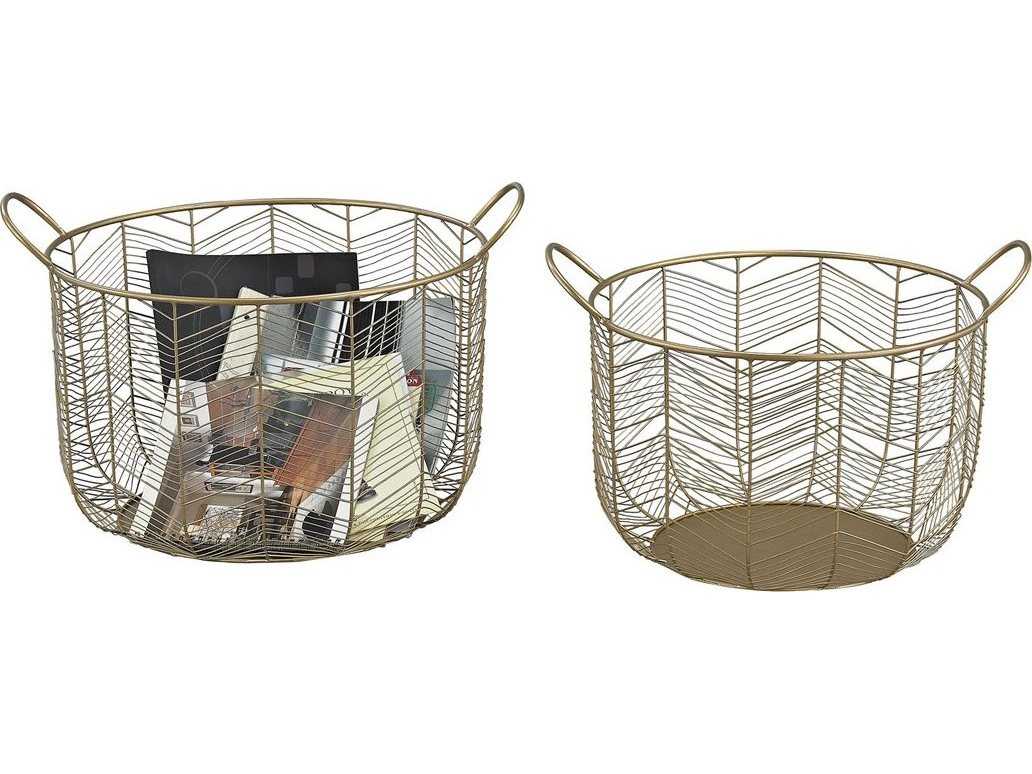Elk Home Gold Storage Bin (Set of 2) EK35110222S2