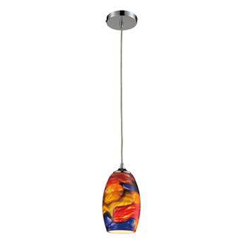 Elk Home Surrealist 1-Light Polished Chrome Glass Mini Pendant