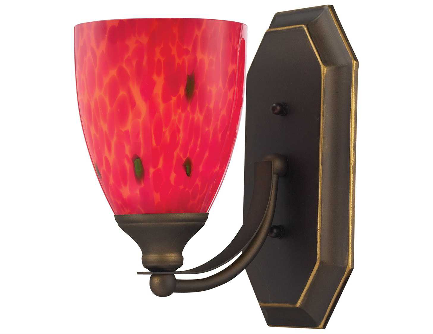 red glass sconce