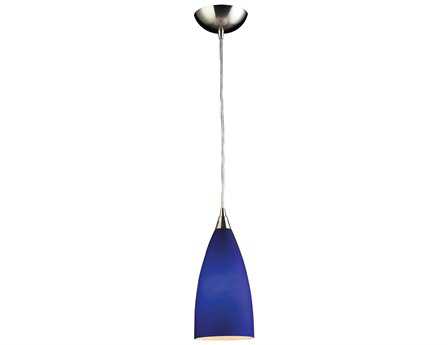 Elk Home Vesta 1-Light Satin Nickel Glass Pendant