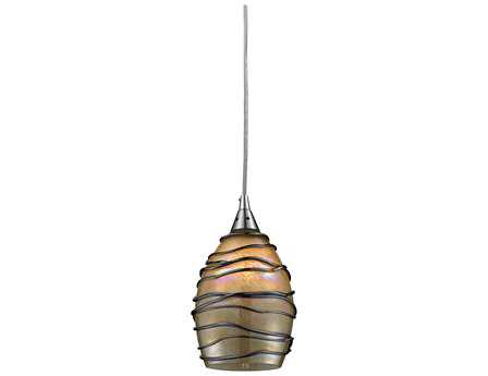 Elk Home Vines 1-Light Satin Nickel Glass Pendant