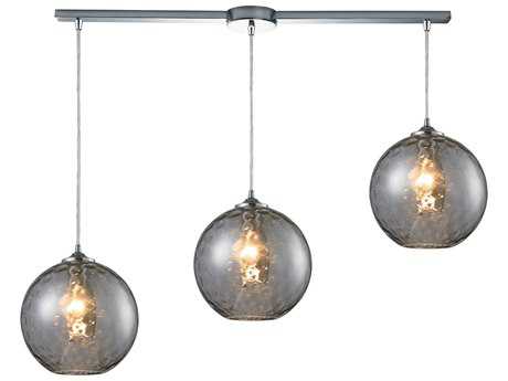 Elk Home Watersphere 3-Light Polished Chrome Glass Globe Island Pendant