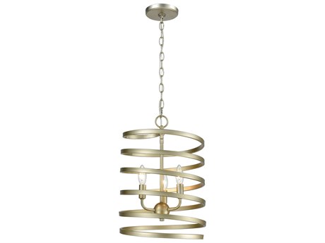 Elk Home Whirlwind 3-Light Aged Silver Candelabra Chandelier