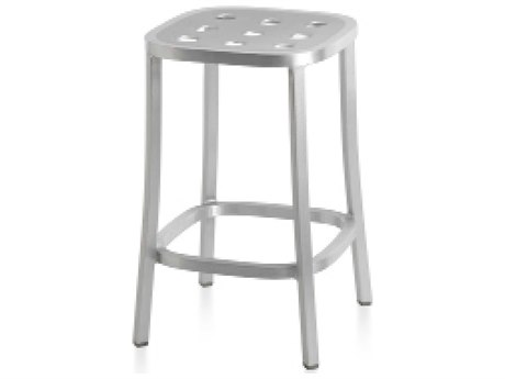 Emeco By Jasper Morrison Brushed Aluminum Counter Stool