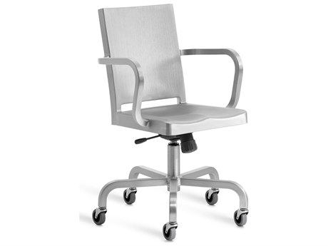 Emeco Hudson Silver Swivel Computer Office Chair