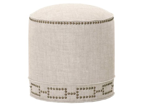 Essentials for Living Marlow Bisque Beige Upholstered Ottoman