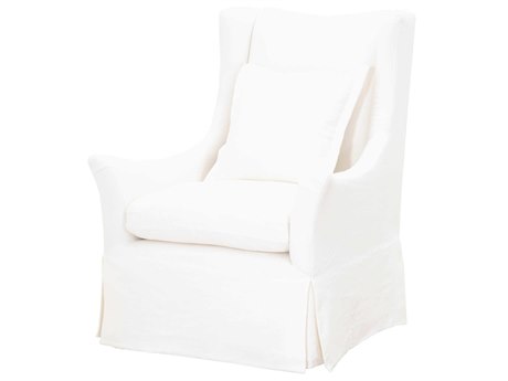 Essentials for Living Stitch & Hand Otto Swivel White Fabric Accent Chair