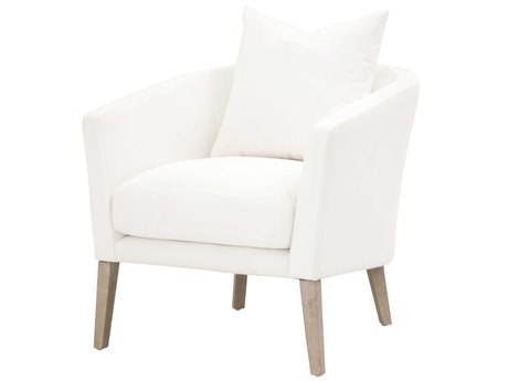 Luxecor Respite White Fabric Accent Chair