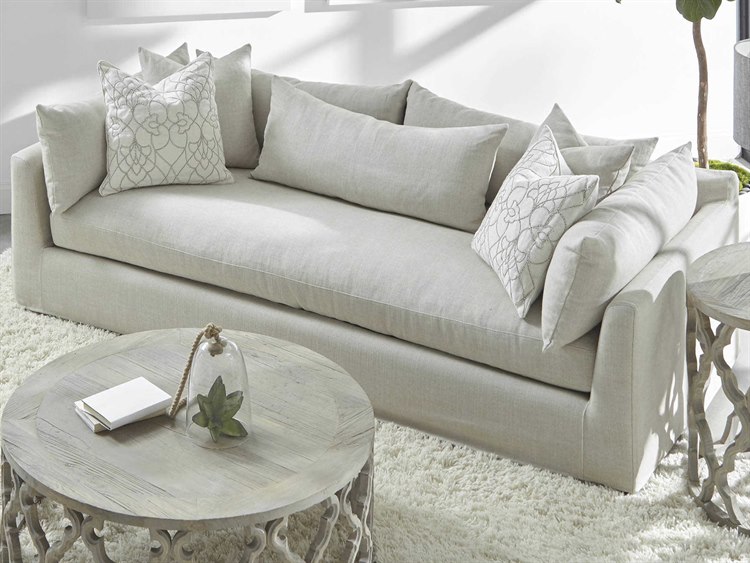 Essentials for Living Stitch & Hand Bisque / Espresso Sofa Couch ESL66063BISQ