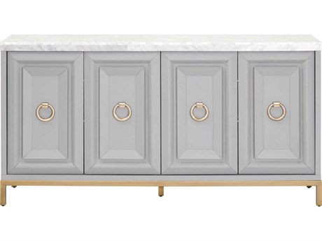 Luxecor Respite Azure Carrera 71" Acacia Wood Dove Gray Sideboard