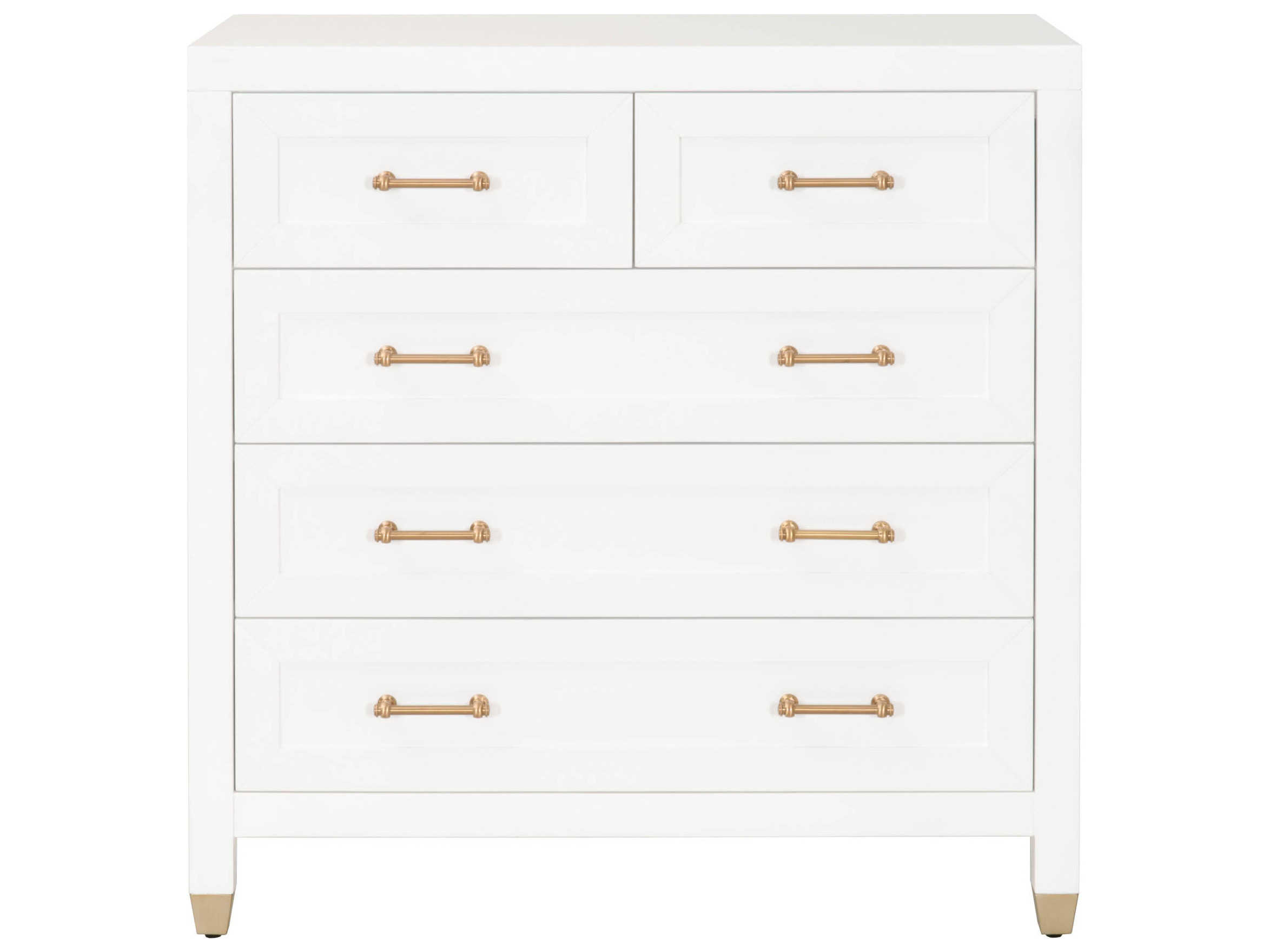 Essentials For Living Traditions Matte White Five Drawer Single