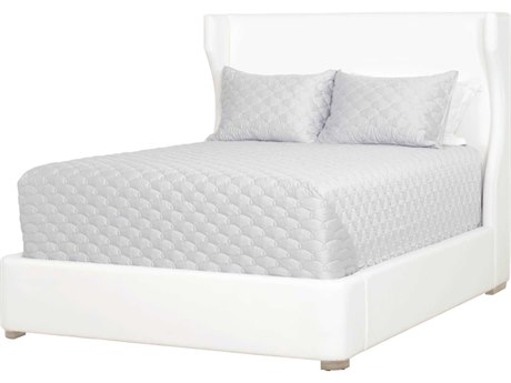 Luxecor Respite Balboa White Oak Wood Upholstered King Platform Bed