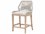 Essentials for Living Woven Loom Fabric Upholstered Mahogany Wood Sand Light Gray Natural Counter Stool  ESL6808CSSNDLGRYNG