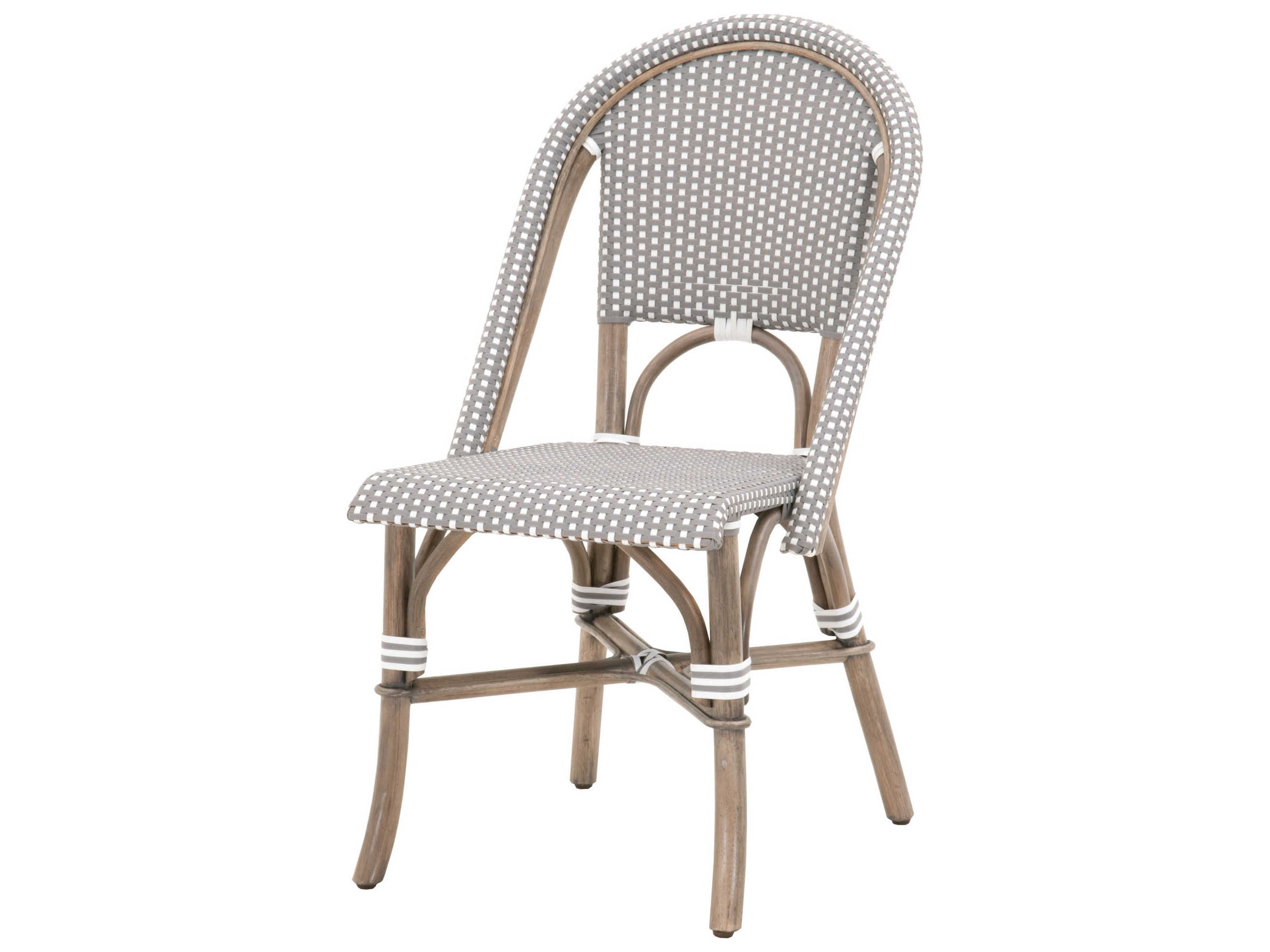 Essentials for Living Woven Old Gray, White Side Dining Chair (Set of 2