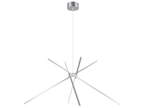 ET2 Alumilux 4-Light Satin Aluminum Gray LED Geometric Sputnik Pendant