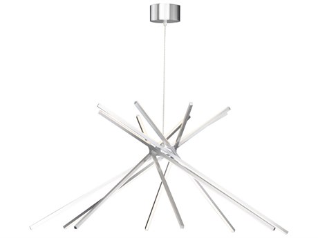 ET2 Alumilux 8-Light Satin Aluminum Gray LED Geometric Sputnik Pendant