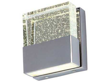 ET 2-Light Polished Chrome Glass LED Wall Sconce