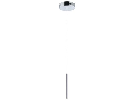 ET 1-Light Polished Chrome LED Cylinder Mini Pendant