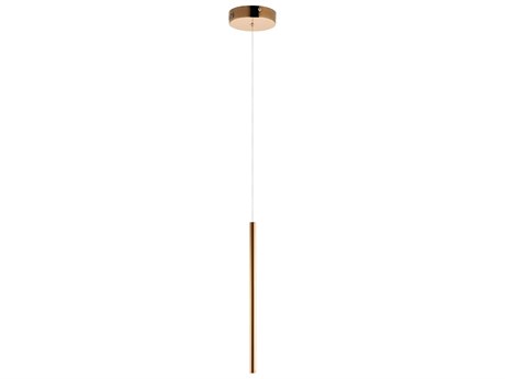 ET 1-Light Rose Gold LED Cylinder Mini Pendant