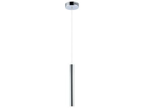 ET 1-Light Polished Chrome LED Cylinder Mini Pendant