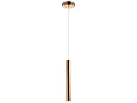 ET 1-Light Rose Gold LED Cylinder Mini Pendant