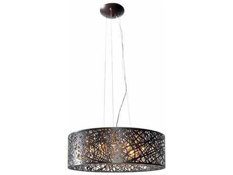ET2 Inca 9-Light Bronze Crystal Drum Pendant