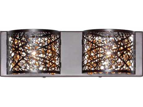 ET2 Inca 2-Light Bronze Crystal Vanity Light