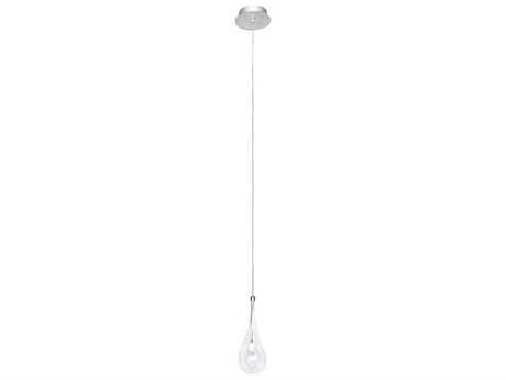 ET 1-Light Polished Chrome Glass LED Mini Pendant