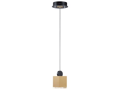 ET 1-Light Black Gold LED Geometric Mini Pendant