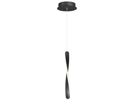 ET 1-Light Black LED Geometric Mini Pendant