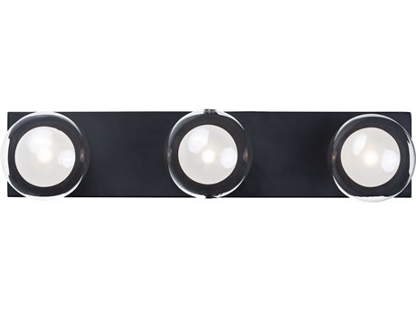 ET2 Pod 3-Light Black Glass LED Vanity Light