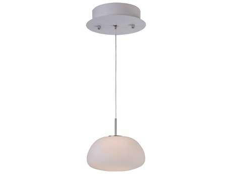 ET 1-Light White Glass LED Round Mini Pendant