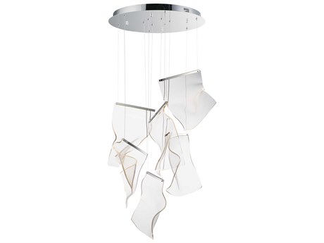 ET2 Rinkle 6-Light Polished Chrome LED Tiered Pendant