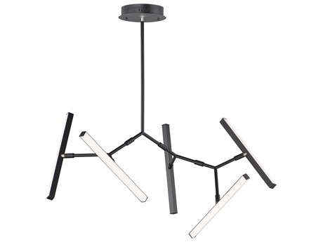 ET2 Robotica 5-Light Black LED Geometric Chandelier