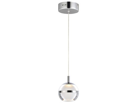 ET 1-Light Polished Chrome LED Globe Mini Pendant