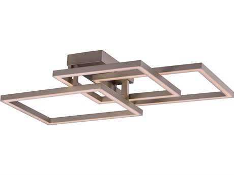 ET2 Traverse Led Champagne Brown LED Geometric Linear Flush Mount
