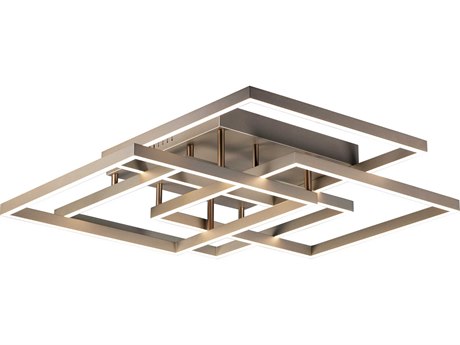 ET2 Traverse Led 4-Light Champagne Gold LED Geometric Tiered Flush Mount