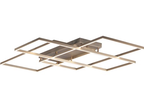 ET2 Traverse Led 4-Light Champagne Gold LED Geometric Tiered Flush Mount