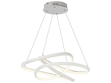ET2 Twisted 1-Light Matte White LED Pendant