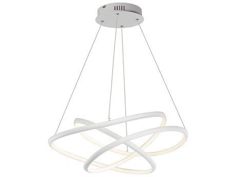 ET2 Twisted 1-Light Matte White LED Pendant