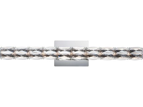 ET2 Zephyr 1-Light Polished Chrome Crystal LED Vanity Light