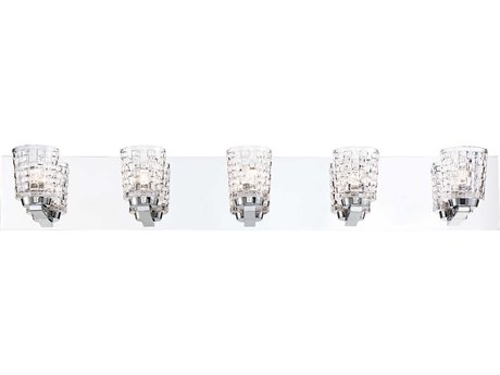 Eurofase Banbury 5-Light Chrome Glass LED Vanity Light